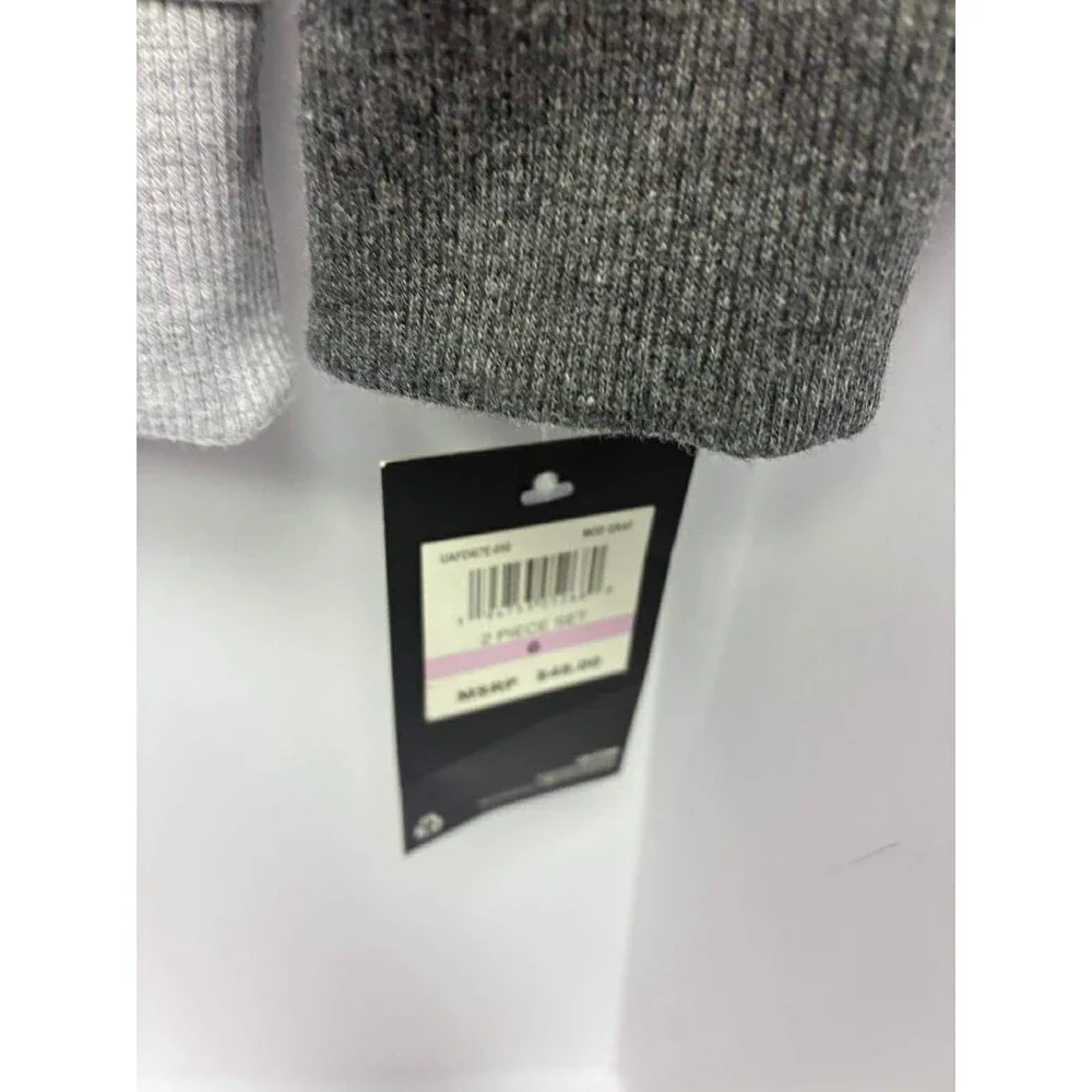 Under Armour Boys 2 Piece‎ Hoodie & Jogger Set Gray & Dark Charcoal Size 6 NWT
